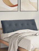 vidaXL Възглавница за гръб Тъмносиво 140 x 50 cm Кордюрова тъкан