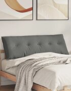 vidaXL Възглавница за гръб Тъмносиво 140 x 50 cm Микрофибърна тъкан