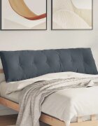 vidaXL Възглавница за гръб Тъмносиво 160 x 50 cm Кордюрова тъкан