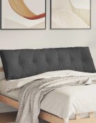 vidaXL Възглавница за гръб Тъмносиво 160 x 50 cm Кордюрова тъкан