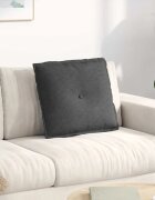 vidaXL Възглавница за гръб Тъмносиво 50 x 45 см Кордюрова тъкан
