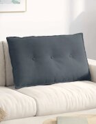 vidaXL Възглавница за гръб Тъмносиво 80 x 50 cm Кордюрова тъкан
