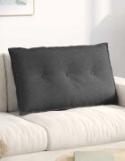 vidaXL Възглавница за гръб Тъмносиво 80 x 50 cm Кордюрова тъкан