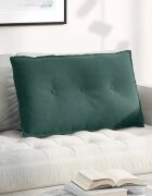 vidaXL Възглавница за гръб Тъмнозелено 80 x 50 cm Кордюрова тъкан