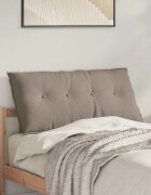 vidaXL Възглавница за гръб Таупе 100 x 50 cm Микрофибърна тъкан