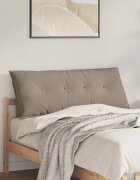 vidaXL Възглавница за гръб Таупе 120 x 50 cm Микрофибърна тъкан
