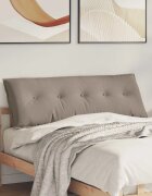 vidaXL Възглавница за гръб Таупе 140 x 50 cm Микрофибърна тъкан