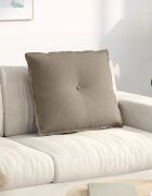 vidaXL Възглавница за гръб Таупе 60 x 50 cm Микрофибърна тъкан