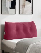 vidaXL Възглавница за гръб Виненочервен 100 x 24 x 50 см Кадифе
