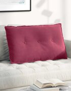vidaXL Възглавница за гръб Виненочервен 80 x 50 cm Кордюрова тъкан