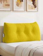 vidaXL Възглавница за гръб Жълто 100 x 24 x 50 см Кадифе