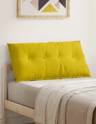 vidaXL Възглавница за гръб Жълто 100 x 50 cm Кордюрова тъкан