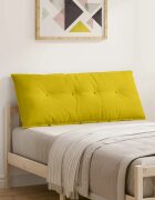 vidaXL Възглавница за гръб Жълто 120 x 50 cm Кордюрова тъкан