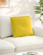 vidaXL Възглавница за гръб Жълто 50 x 45 см Кордюрова тъкан