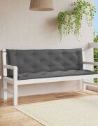 vidaXL Възглавница за градинска пейка антрацит 150x(50+50)x7см оксфорд