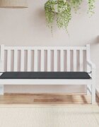 vidaXL Възглавница за градинска пейка черна 150x50x3 см оксфорд плат