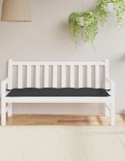 vidaXL Възглавница за градинска пейка черна 150x50x7 см оксфорд плат
