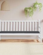 vidaXL Възглавница за градинска пейка черна 200x50x3 см оксфорд плат