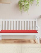 vidaXL Възглавница за градинска пейка червена 150x50x3 см оксфорд плат