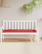 vidaXL Възглавница за градинска пейка червена 150x50x7 см оксфорд плат