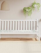 vidaXL Възглавница за градинска пейка десен на листа 200x50x3 см плат