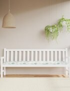 vidaXL Възглавница за градинска пейка десен на листа 200x50x7 см плат