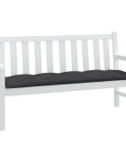vidaXL Възглавница за градинска пейка меланж антрацит 150x50x7 см плат