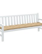 vidaXL Възглавница за градинска пейка меланж бежова 200x50x7 см плат