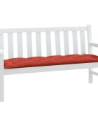 vidaXL Възглавница за градинска пейка меланж червена 150x50x7 см плат