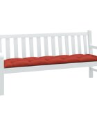 vidaXL Възглавница за градинска пейка меланж червена 180x50x7 см плат