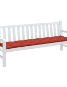 vidaXL Възглавница за градинска пейка меланж червена 200x50x7 см плат