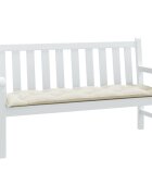 vidaXL Възглавница за градинска пейка меланж кремава 150x50x7 см плат