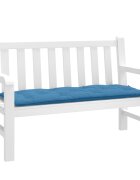 vidaXL Възглавница за градинска пейка меланж синя 120x50x7 см плат