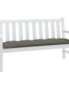 vidaXL Възглавница за градинска пейка меланж тъмносива 150x50x7см плат