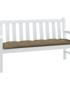vidaXL Възглавница за градинска пейка меланж таупе 150x50x7 см плат