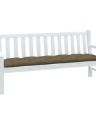 vidaXL Възглавница за градинска пейка меланж таупе 180x50x7 см плат