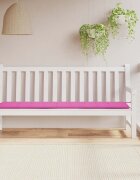 vidaXL Възглавница за градинска пейка розова 200x50x3 см текстил