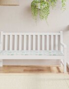 vidaXL Възглавница за градинска пейка с листа 150x50x3 см оксфорд плат