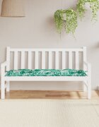 vidaXL Възглавница за градинска пейка с листа 150x50x7 см оксфорд плат