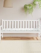 vidaXL Възглавница за градинска пейка с листа 180x50x7 см оксфорд плат