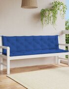 vidaXL Възглавница за градинска пейка синя 200x(50+50)x7 см оксфорд
