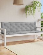 vidaXL Възглавница за градинска пейка сива 200x(50+50)x7 см оксфорд