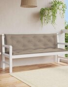 vidaXL Възглавница за градинска пейка таупе 150x(50+50)x7 см оксфорд