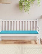vidaXL Възглавница за градинска пейка тюркоаз 150x50x3 см текстил