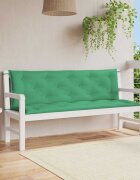 vidaXL Възглавница за градинска пейка зелена 150x(50+50)x7 см оксфорд