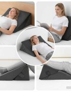 vidaXL Възглавница за лагер Сив 55 x 55 x 26 см Мемори пяна