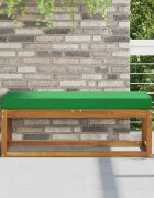vidaXL Възглавница за открито седалка Текстил Зелено 1115 x 40 x 8 см