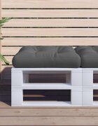 vidaXL Възглавница за палетен диван сива 58x58x10 см текстил