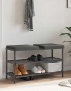 vidaXL Възглавница за пейка 2 бр. кордурой Тъмносиво Дълбочина 35 см