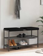 vidaXL Възглавница за пейка 2 бр. Микрофибър Черно Дълбочина 35 см